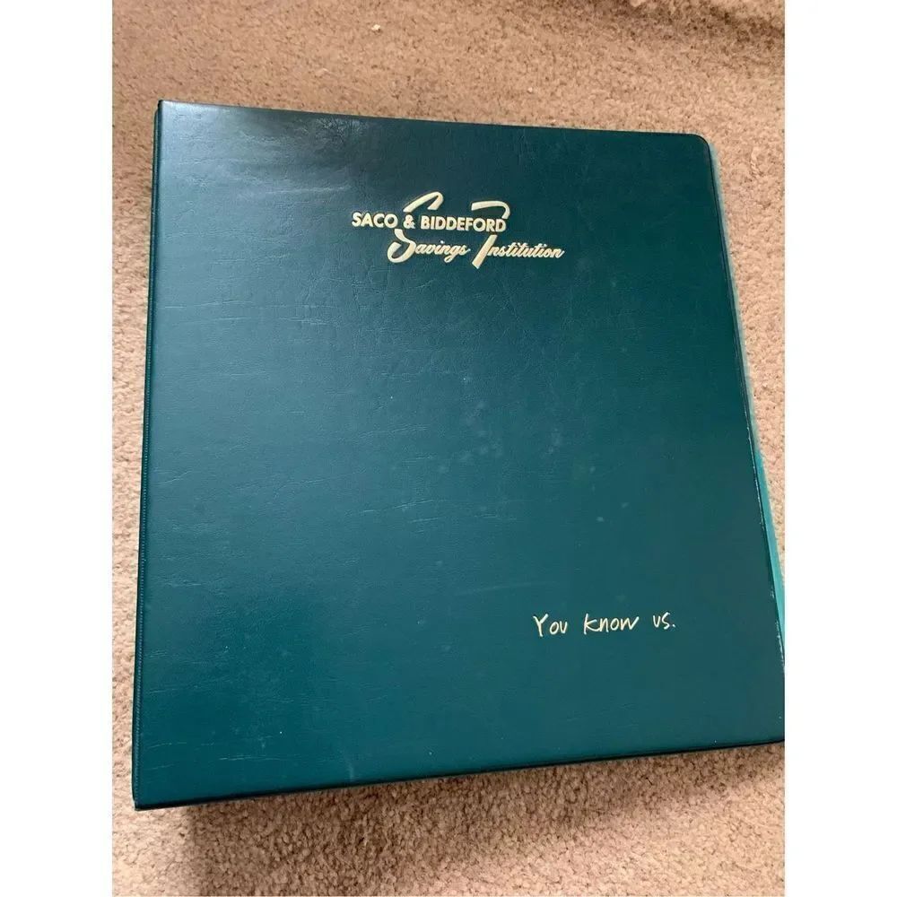 Saco & Biddeford Savings Institution Vintage 3 Ring Binder